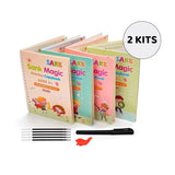 Kit com 4 Cadernos Mágicos para Caligrafia