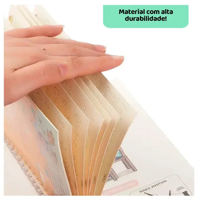 Kit com 4 Cadernos Mágicos para Caligrafia