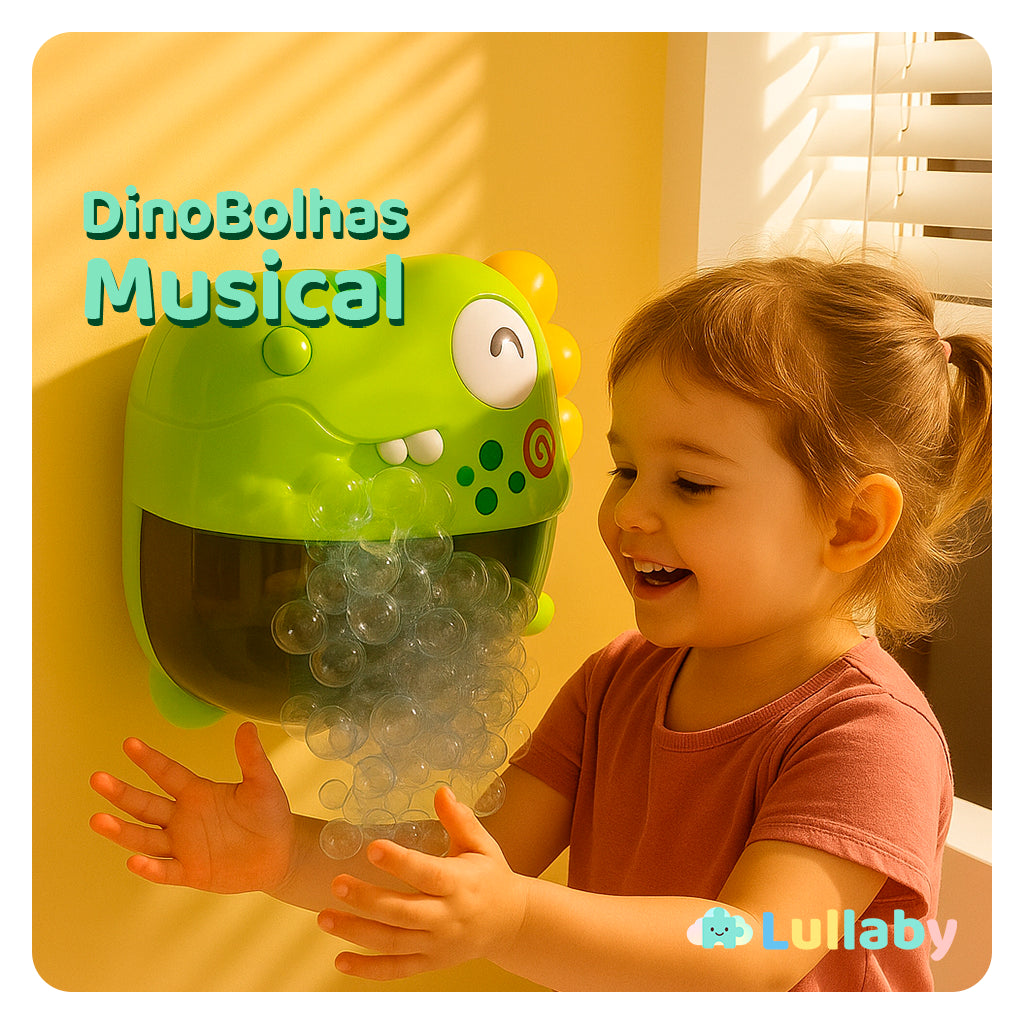 DinoBolhas Musical – O Dinossaurinho Que Transforma o Banho em Festa!