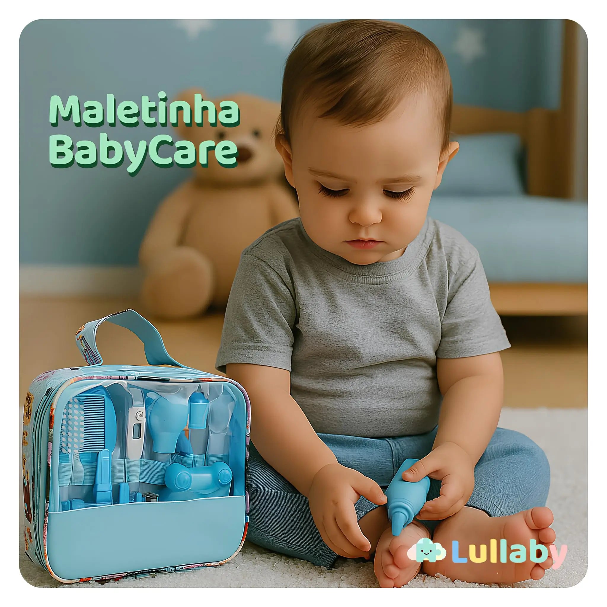 Kit BabyCare Deluxe™ – Maleta Completa de Higiene e Cuidados para Bebês