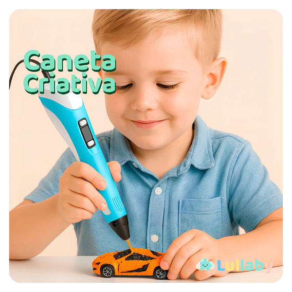 Caneta Criativa 3D – Dê Vida às Suas Ideias com um Toque de Magia!