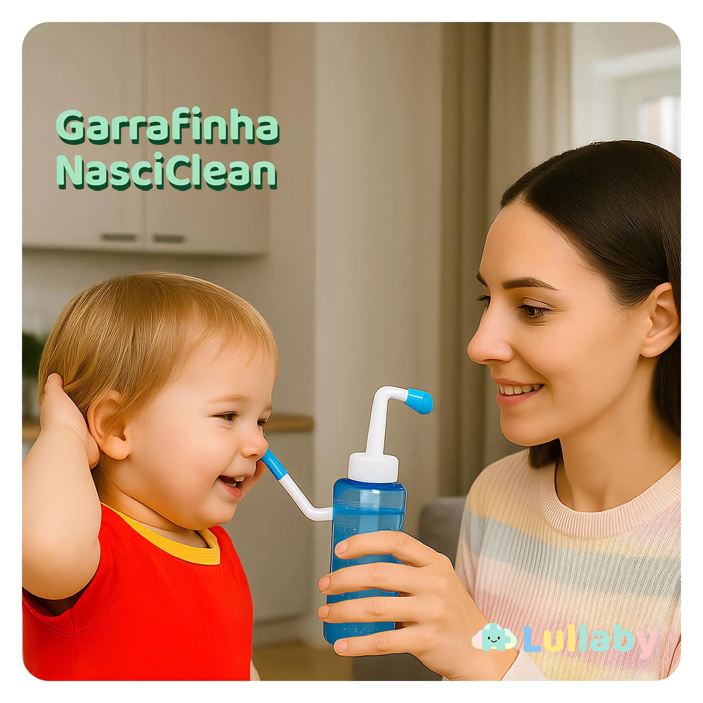 NasiClean 300™ – Garrafinha de Higiene Nasal para Toda a Família