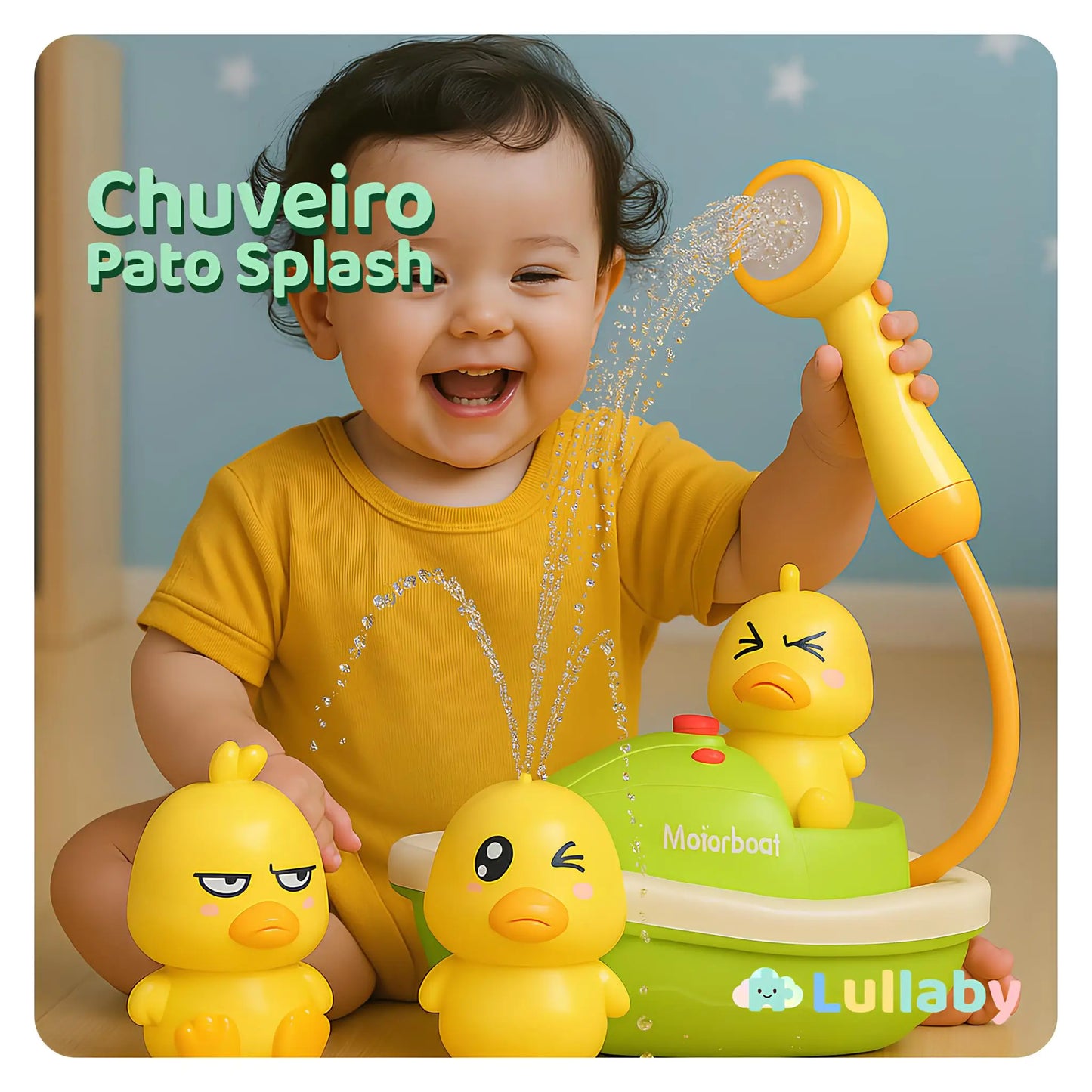 Pato Splash 3 em 1 – Chuveirinho Divertido para Banho
