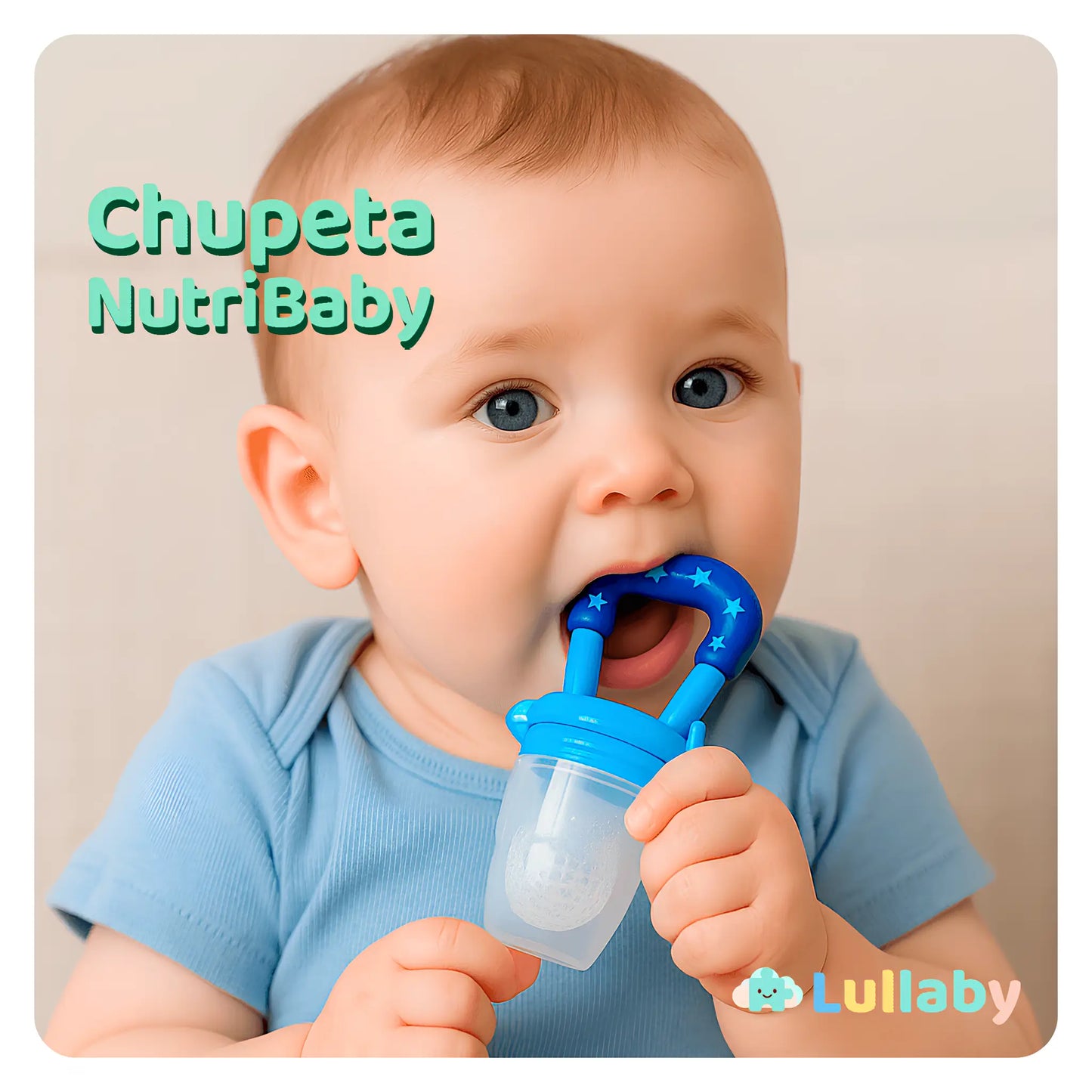 NutriBaby – Chupeta Alimentadora & Mordedor Sensorial 2 em 1!