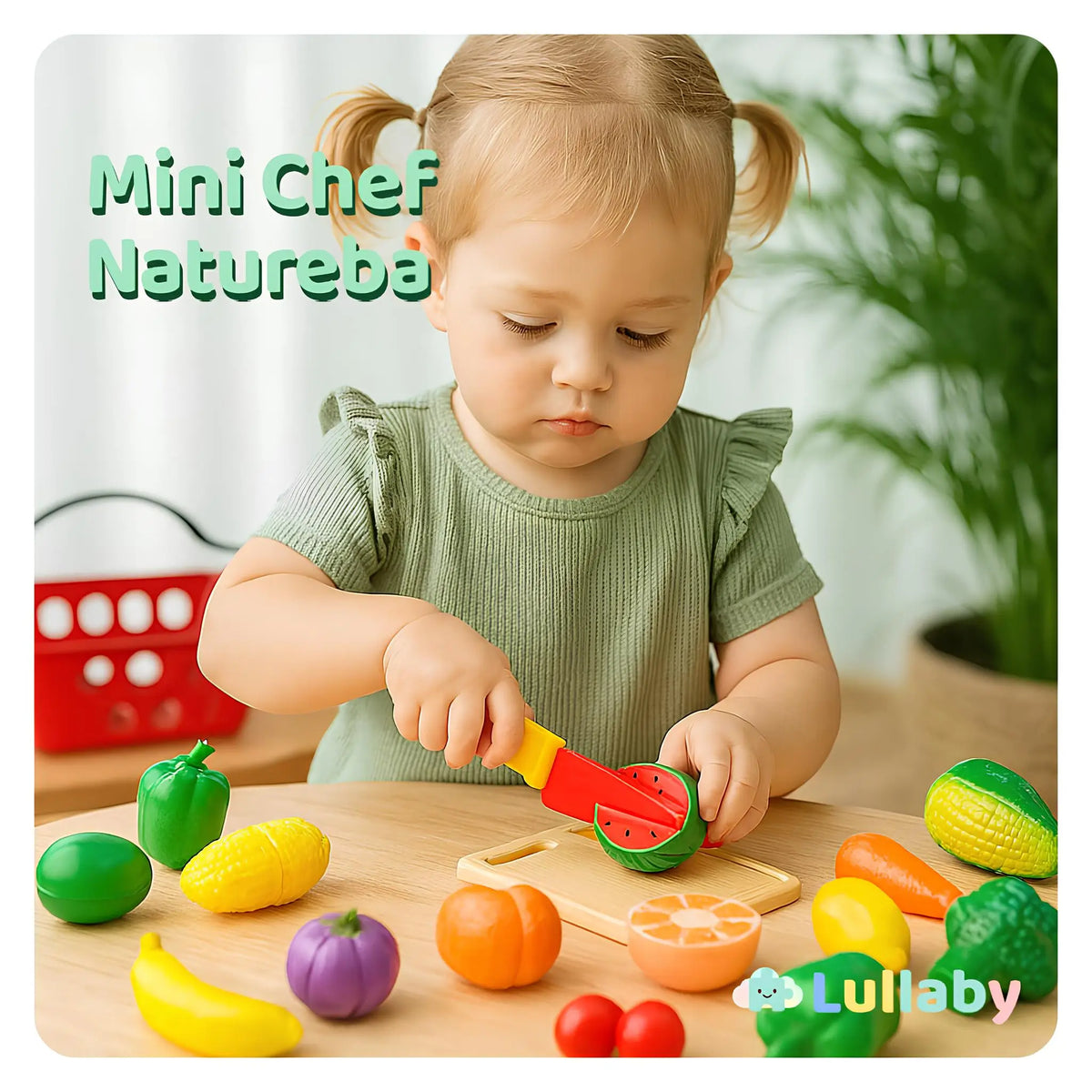 Mini Chef Natureba – Kit de Frutinhas Divertidas para Cortar e Brincar!