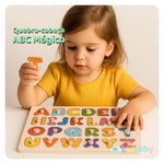 ABC Mágico – Quebra-Cabeça Educativo de Encaixe em Madeira