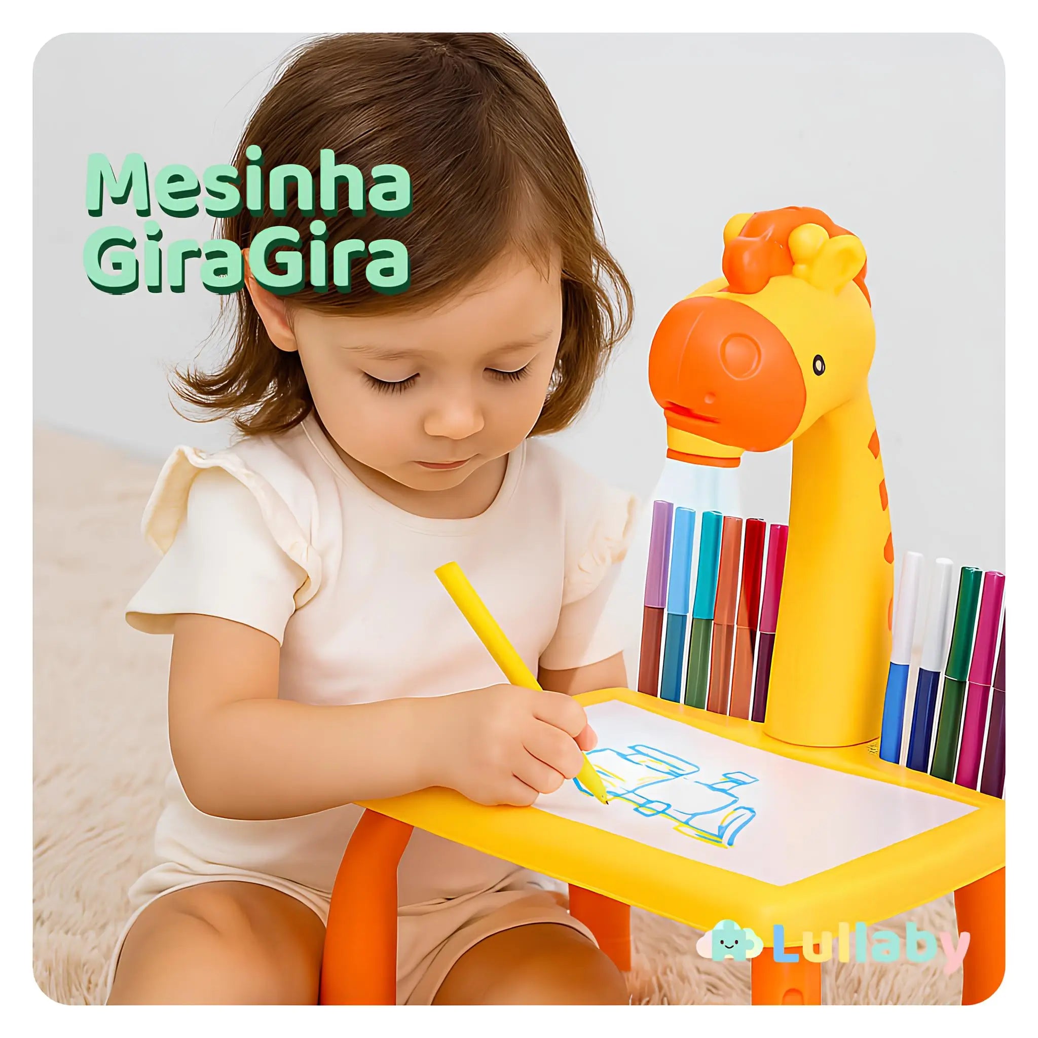Mesa GiraGira Desenhos – Projetor Criativo com Lousa Mágica