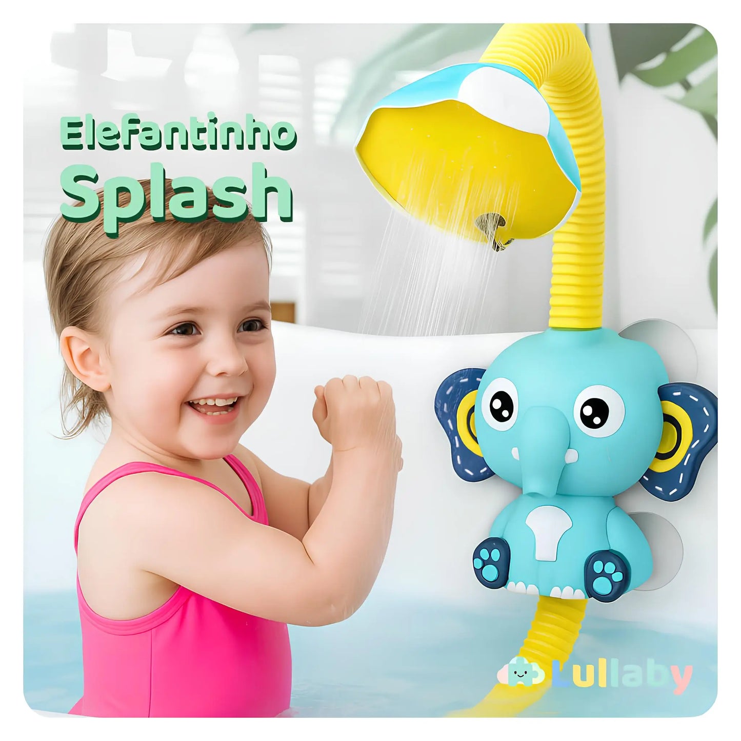 Elefantinho Splash™ – Chuveirinho Infantil Divertido com Ventosa