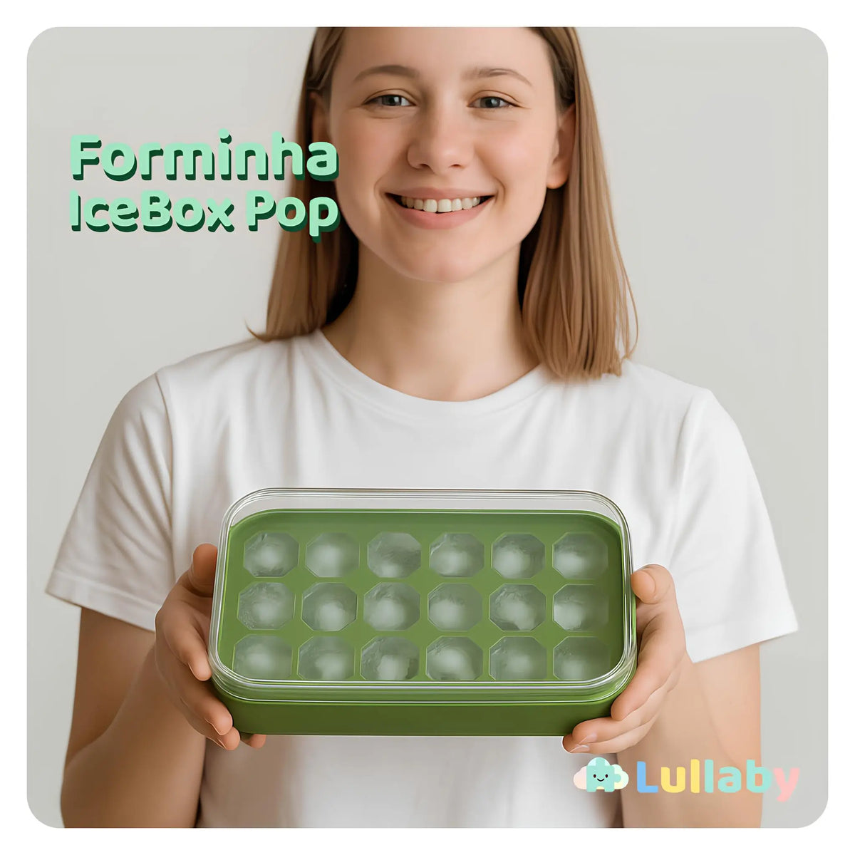 IceBox Pop – Forminha com 21 Cubos e Tampa Empilhável