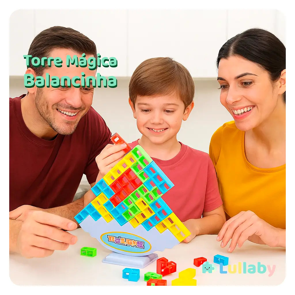 Torre Mágica Balancinha™ – Blocos Russos de Empilhamento Inteligente