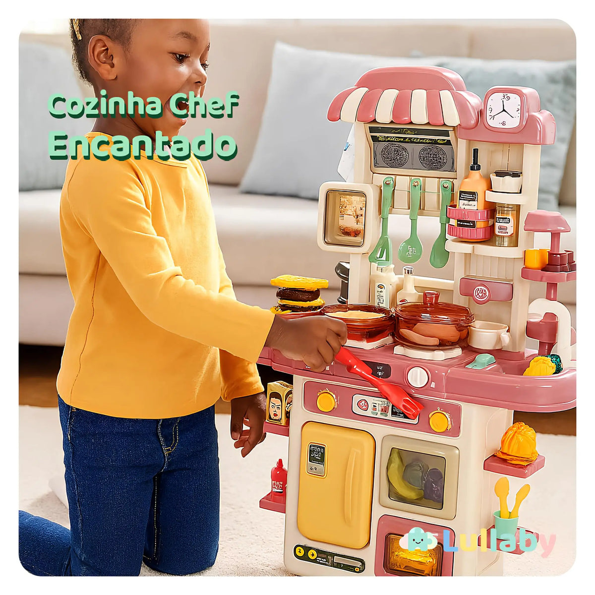 Chef Encantado – Cozinha Infantil com Luz, Som, Água e Vapor