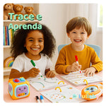 Trace e Aprenda – Caderno Mágico de Caligrafia Reutilizável Montessori