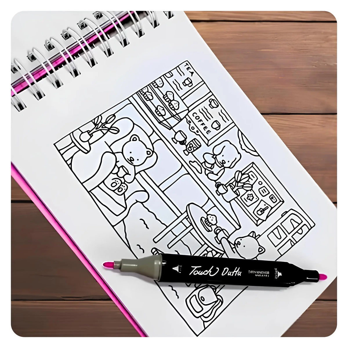 Colorê - Caderno de Colorir Holográfico com 50 folhas