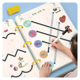 Trace e Aprenda – Caderno Mágico de Caligrafia Reutilizável Montessori