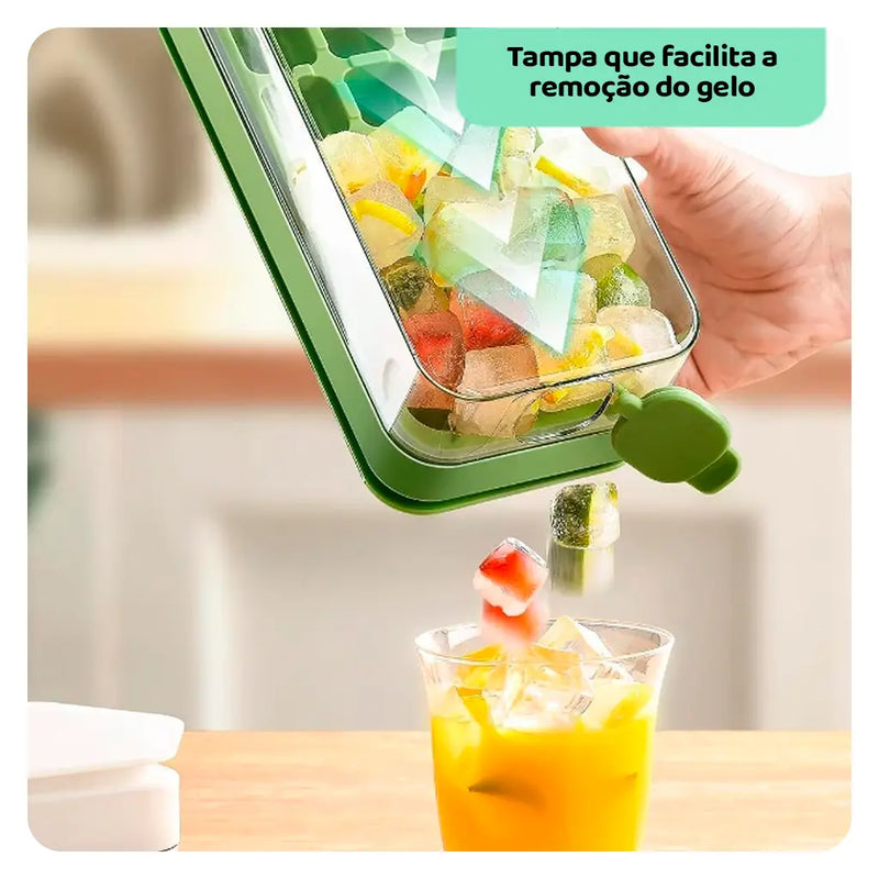IceBox Pop – Forminha com 21 Cubos e Tampa Empilhável