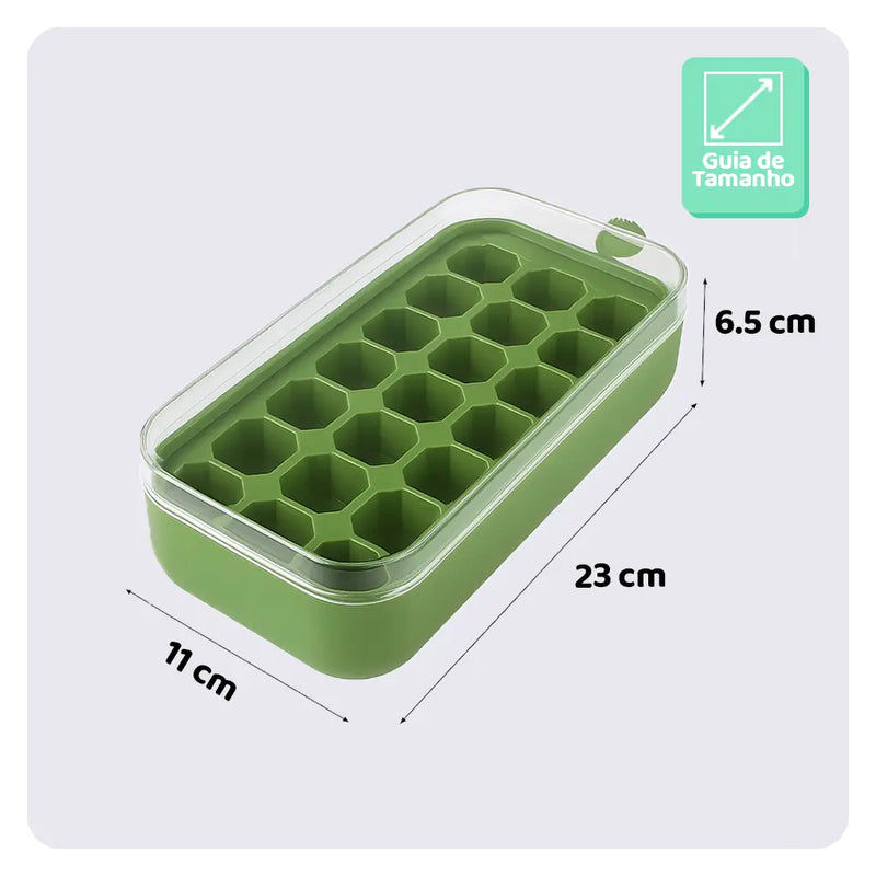 IceBox Pop – Forminha com 21 Cubos e Tampa Empilhável