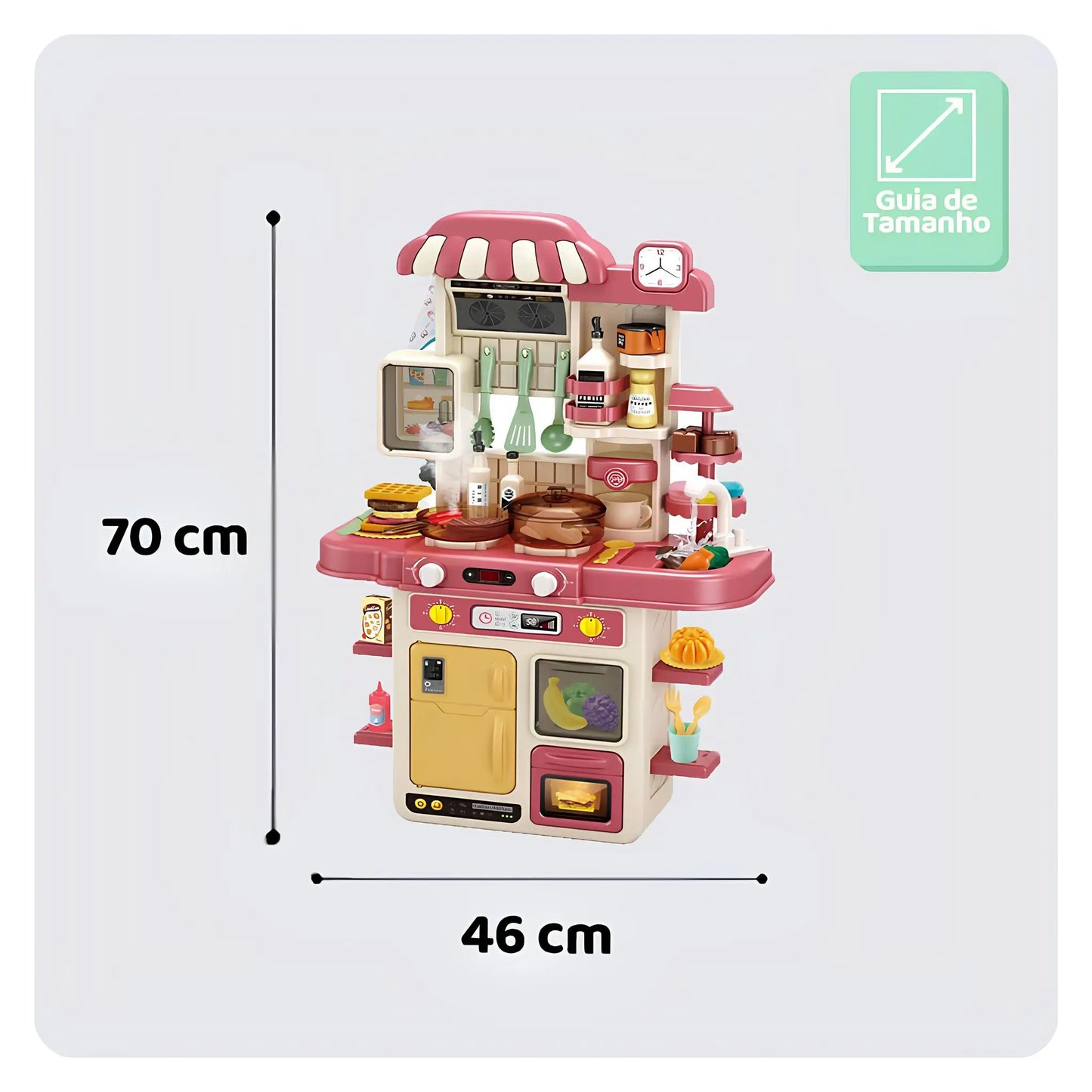 Chef Encantado – Cozinha Infantil com Luz, Som, Água e Vapor