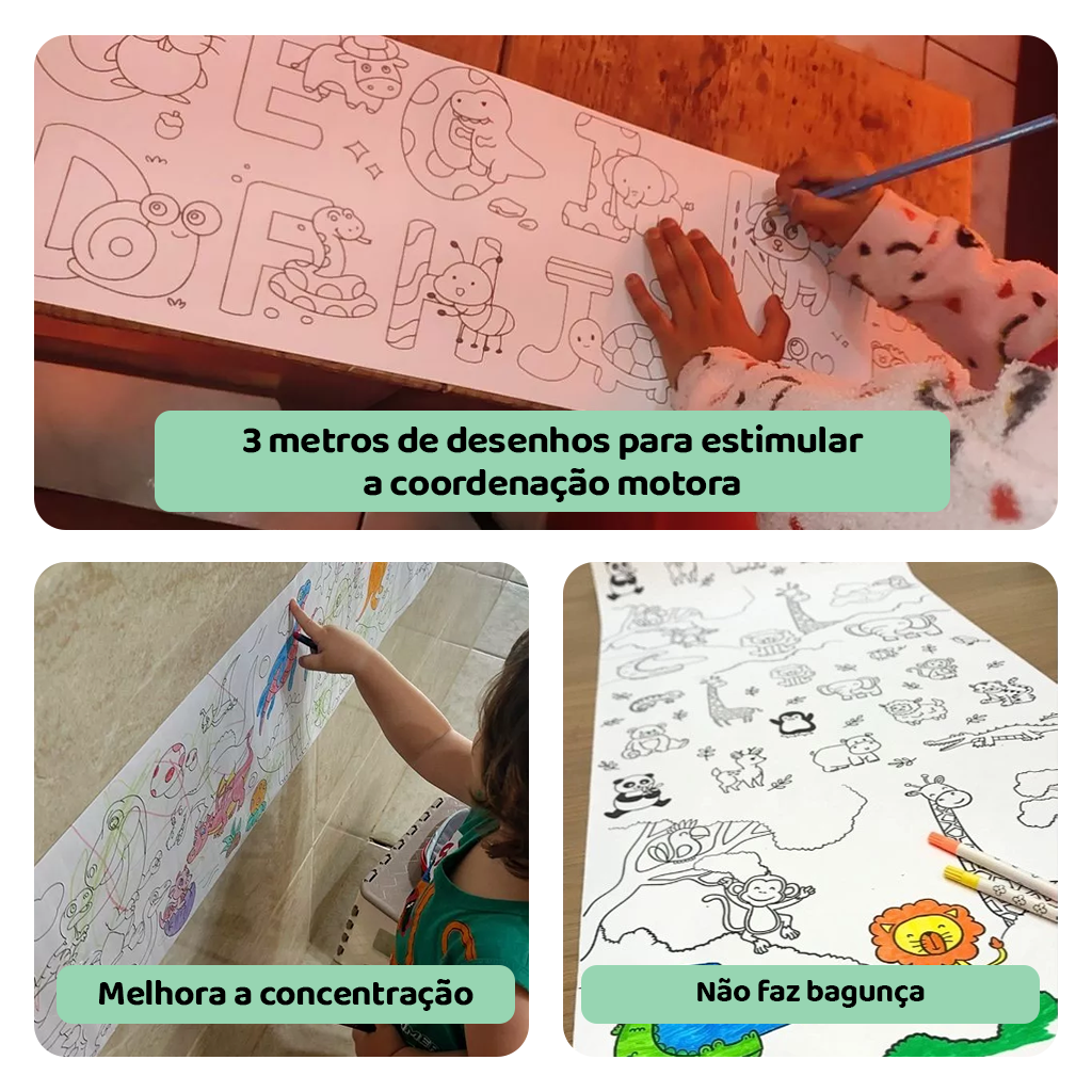 StickArt — Bobina Adesiva para Colorir (3 Metros)