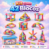 Blocos Magnéticos 3D - Criar, imaginar e aprender brincando