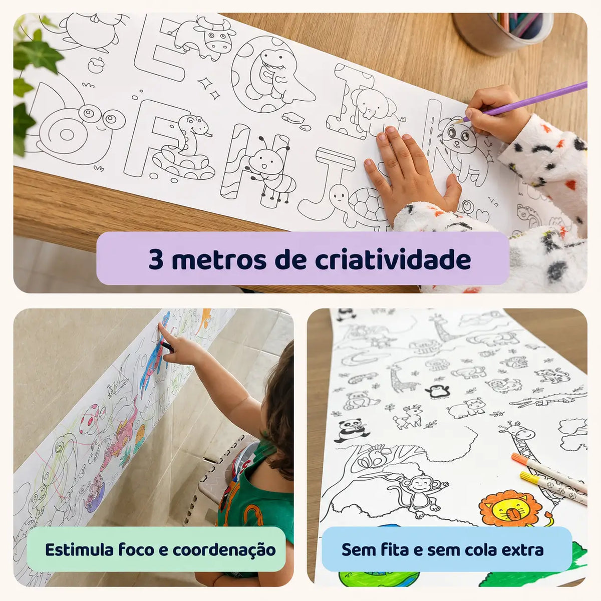 Bobina Adesiva para Colorir (3 Metros)