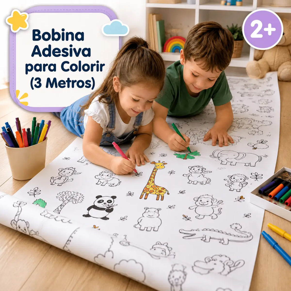 Bobina Adesiva para Colorir (3 Metros)