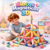 Blocos Magnéticos 3D - Criar, imaginar e aprender brincando