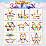 Blocos Magnéticos 3D - Criar, imaginar e aprender brincando