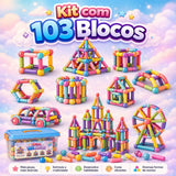 Blocos Magnéticos 3D - Criar, imaginar e aprender brincando