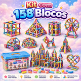 Blocos Magnéticos 3D - Criar, imaginar e aprender brincando