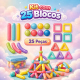 Blocos Magnéticos 3D - Criar, imaginar e aprender brincando