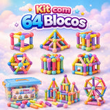 Blocos Magnéticos 3D - Criar, imaginar e aprender brincando