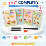 Kit com 4 Cadernos Mágicos para Caligrafia