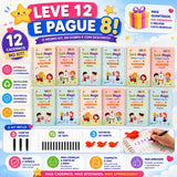 Kit com 4 Cadernos Mágicos para Caligrafia