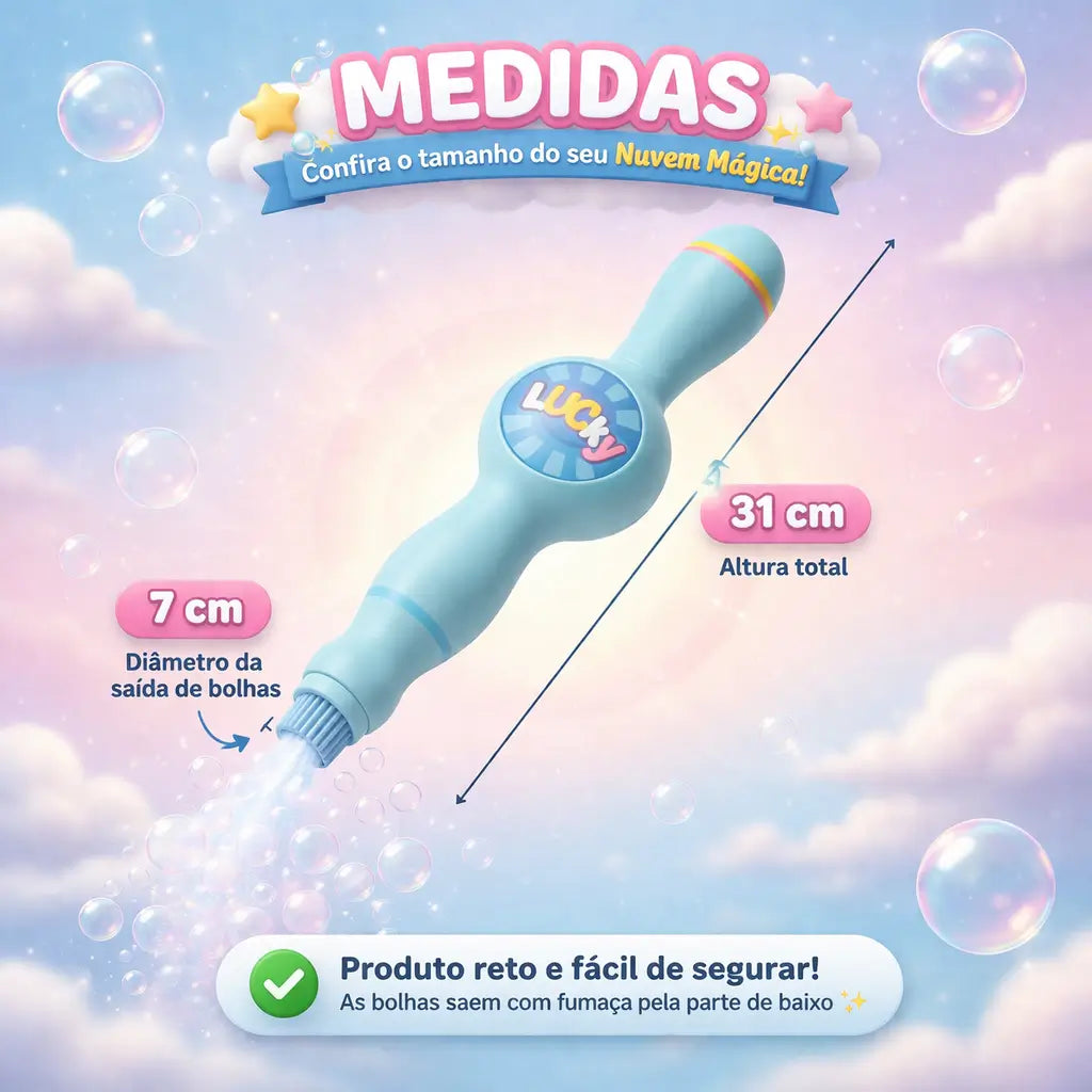 Nuvem Mágica - Lançador de bolhas com fumaça