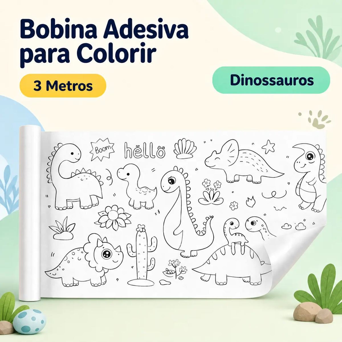 Bobina Adesiva para Colorir (3 Metros)